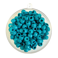 Plastic pony beads in Dark Turquoise colour.