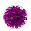 Plastic pony beads in Transparent Dark Amethyst colour, 1000 piece pack.