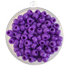 Plastic pony beads x 100 piece pack in Purple.