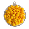 Plastic pony beads in Opaque Yellow colour, 100 piece pack.