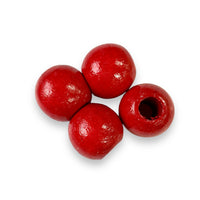 Wooden beads 20mm in Red, 100 piece pack by Craftworkz.