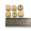 Craftworkz wooden beads in a square shape and sold in packs of 100 pieces. Each bead measures approximately 14 x 14 x 14mm. Available in a raw finish, or natural ( natural colour of wood with a clear varnish coat ).