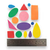 Fun foam shapes in assorted sizes, colours and geometric shapes.