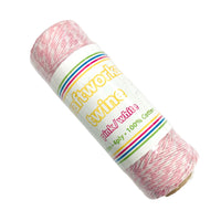 Craftworkz Twine in Pink is a 2 tone twine, 4ply cotton twine and comes on a 100m roll.