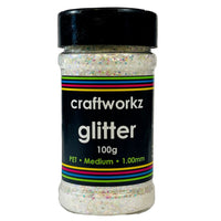 Medium Opalescent Glitter 100gm Jar
