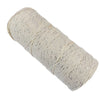 Craftworkz Twine in Silver is a 2 tone twine, 4ply white cotton twine with a silver metallic thread. Comes on a 100m roll.