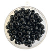 Plastic pony beads x 100 piece pack in Black.