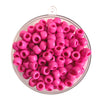 Plastic pony beads in Opaque Dark Pink colour, 100 piece pack.