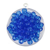 Plastic pony beads in Transparent Dark Sapphire colour, 1000 piece pack.
