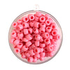 Plastic pony beads x 100 piece pack in Light Pink.
