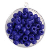 Plastic pony beads in Opaque Royal Blue colour, 1000 piece pack.