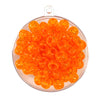 Plastic pony beads in Transparent Orange colour, 1000 piece pack.