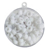 Plastic pony beads in Opaque White colour, 1000 piece pack.
