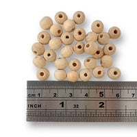 Craftworkz 8mm raw, unvarnished wooden beads. Sold in packs of 100 pieces, and available in a multi coloured or single colour packs. These 8mm wooden beads have a hole size of approximately 2mm. Some slight variation in size is normal.
