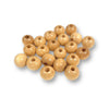Craftworkz 10mm wooden beads in natural. Sold in packs of 100 pieces, and available in a multi coloured or single colour packs.  These 10mm wooden beads have a hole size of approximately 3mm. Some slight variation in size is normal.