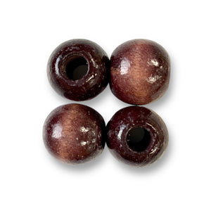Wooden beads 20mm in Brown, 100 piece pack by Craftworkz.