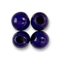 Wooden beads 20mm in Purple, 100 piece pack by Craftworkz.