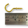 Brass Cup hook 25mm. Available in packs of 10 or 100 pieces.