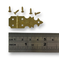 Brass Hinge no.1063 by Craftworkz. Comes complete with screws.
