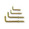 Brass plated L shaped screw in hooks by Craftworkz.
