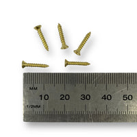 12mm brass screws by craftworkz. Countersunk Phillips head.