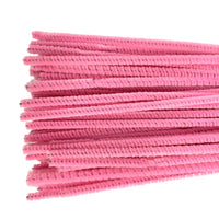 A craft room staple and sometimes referred to as pipe cleaners, Craftworkz chenille stems are available in various colour packs. Each chenille stem measures approximately 3mm in diameter and is 30cm long. This is the Light Pink colour option.