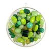 Craftworkz Assorted Glass Beads in a Green Colour Mix.