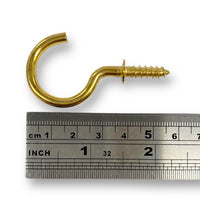 Craftworkz Brass Cup hook 39mm. Available in packs of 10 pieces.