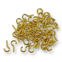 Craftworkz Brass Cup hook 9mm. Available in packs of 10 or 100 pieces.