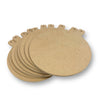 A pack of 10 raw MDF Christmas bauble shapes by Craftworkz