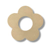 Blank MDF flower shape on a white background