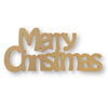 A blank wooden 'Merry Christmas' craft sign in a cursive script font made by Craftworkz.
