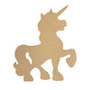 A blank MDF Unicorn shape on a white background.