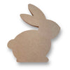 A plain MDF rabbit shaped craft blank made in Australia by Craftworkz