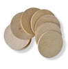 A set of 12 circle shaped wooden cut outs by Craftworkz