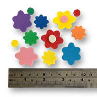 Assorted foam flower shapes by Craftworkz.