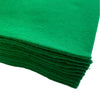 A pack of 10 felt sheets in Emerald green by Craftworkz