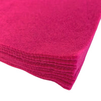 A pack of 10 felt sheets in hot pink by Craftworkz