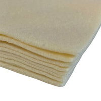 A pack of 10 felt sheets in Off White by Craftworkz
