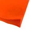 A pack of 10 felt sheets in orange by Craftworkz