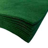 A pack of 10 felt sheets in bottle green by Craftworkz