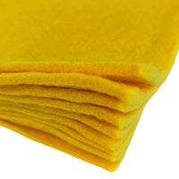 A pack of 10 felt sheets in yellow by Craftworkz