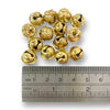 Craftworkz metal jingle bells in 10mm gold. Sold in packs of 100 pieces.