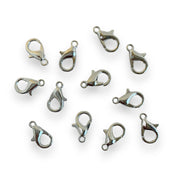 Jewellery findings - lobster clasps in silver.