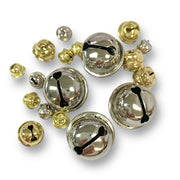 Great for Christmas crafts and handmade musical instruments, Craftworkz range of metallic jingle bells are available in gold and silver, and a variety of sizes.