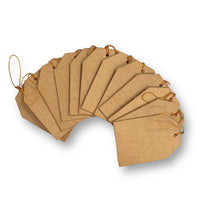 Craftworkz paper mache gift tags are available in 2 sizes and sold in packs of 12. This is the 90 x 60mm size. Comes plain, ready to be decorated.