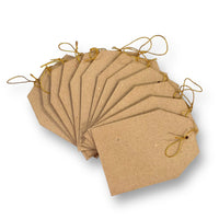 Craftworkz paper mache gift tags are available in 2 sizes and sold in packs of 12. This is the 90 x 120mm size. Comes plain, ready to be decorated.