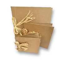 Our paper mache scrapbooks have a hard cover and 10 kraft coloured paper pages inside.  Comes plain ready to be decorated. A great collage craft. Available in 3 sizes.