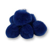 Craftworkz 20mm pom poms in Royal Blue. Also available in a variety of single colour and multi coloured packs. These measure approximately 20mm in diameter and are sold in a 100 piece pack.