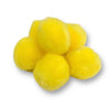 Craftworkz 20mm pom poms in Yellow. Also available in a variety of single colour and multi coloured packs. These measure approximately 20mm in diameter and are sold in a 100 piece pack.